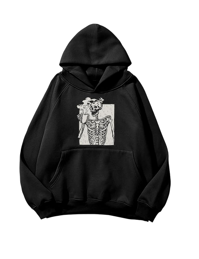 Amazon.com: SHBECYDE Women Skull Graphic Printed Fleece